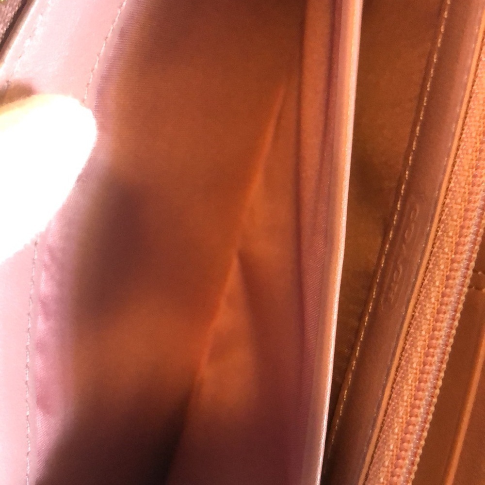 Coach Double Zip Around Wallet Wristlet, Mauve - Picture 11 of 14